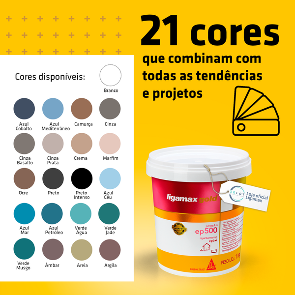 Rejuntamento Ligamax Gold EP 500 (AB) 1KG - Azul Petróleo - Zelot